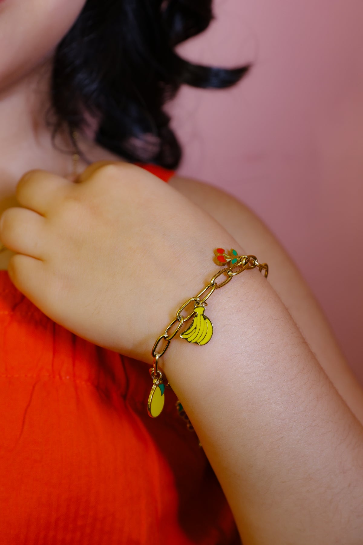 Grape Charm Chain Bracelet