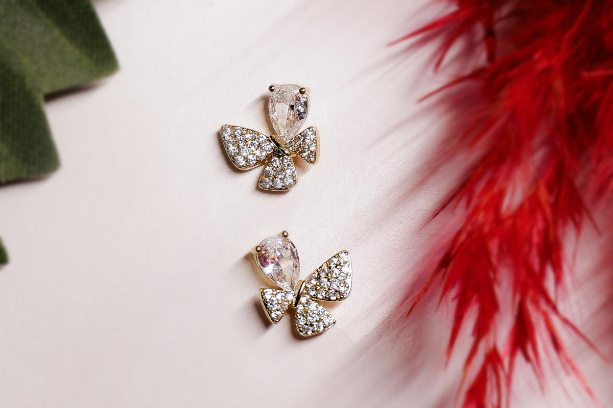 Stone Butterfly Earrings