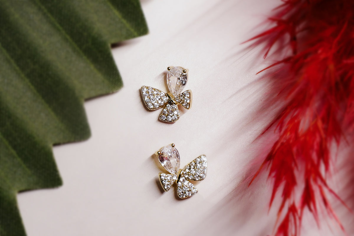 Stone Butterfly Earrings