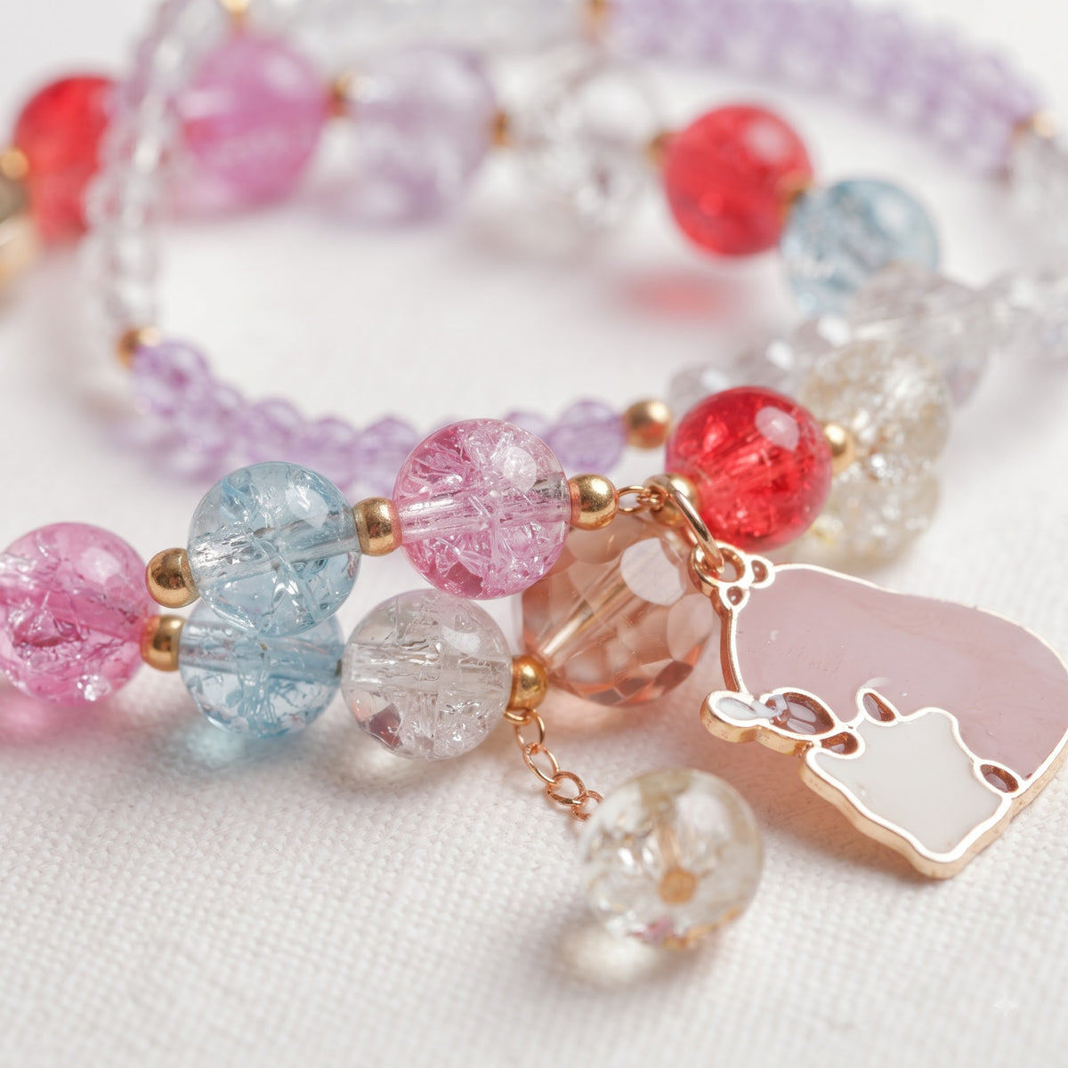 Bead Charm Bracelet Pair