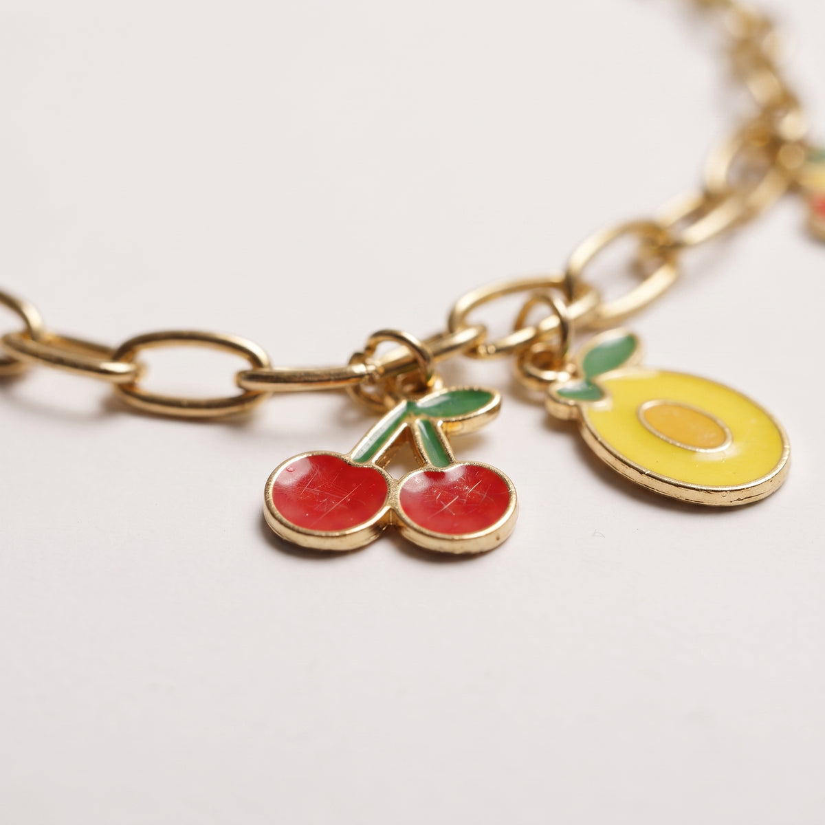 Apple Charm Chain Bracelet
