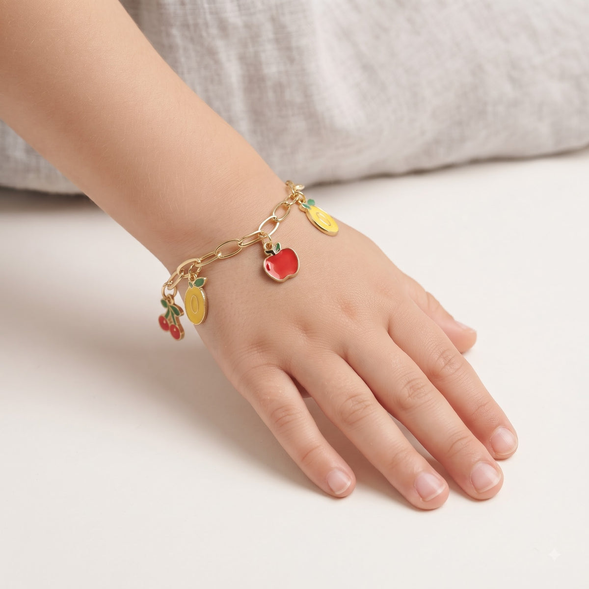 Apple Charm Chain Bracelet