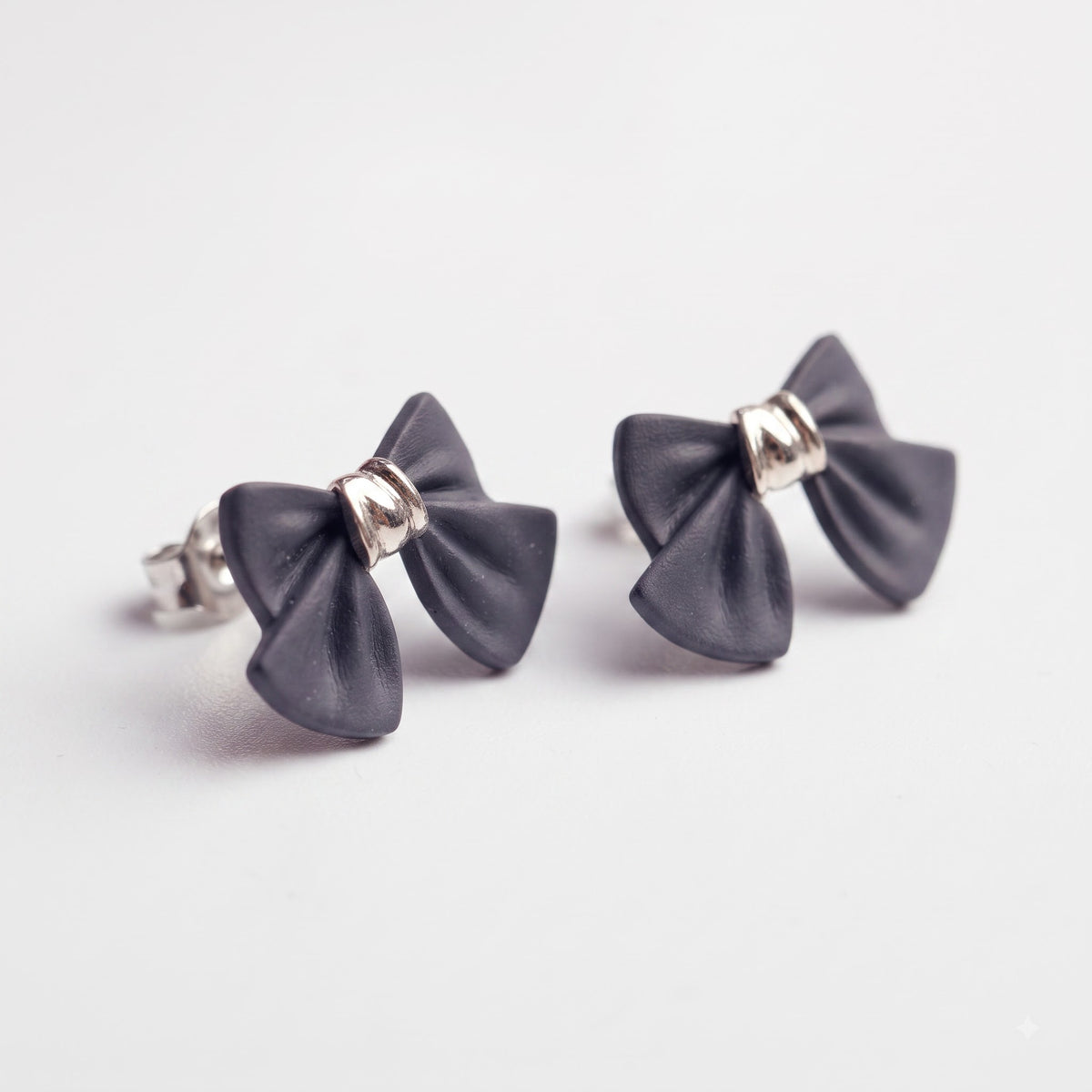 Black Bow Earrings