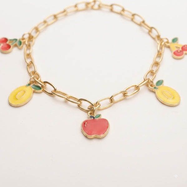 Apple Charm Chain Bracelet