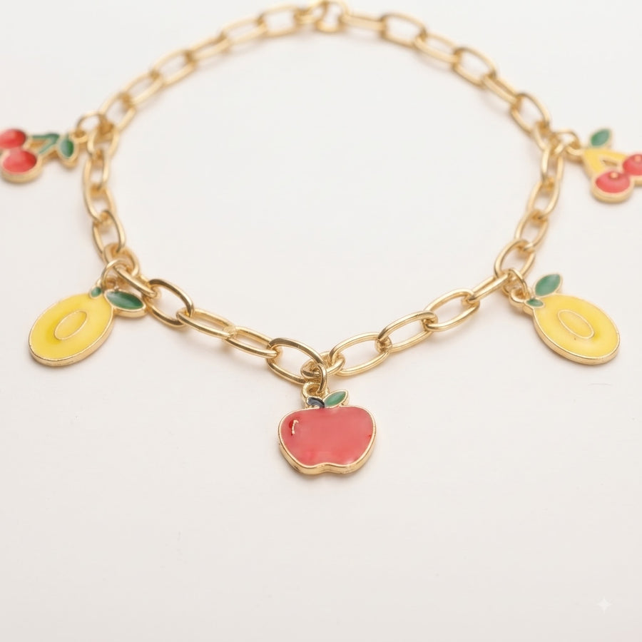 Apple Charm Chain Bracelet