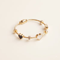 Black White Heart Bracelet 1